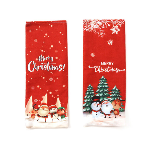 Sacs de couverture de bouteille de vin de noël, 2 pièces,
