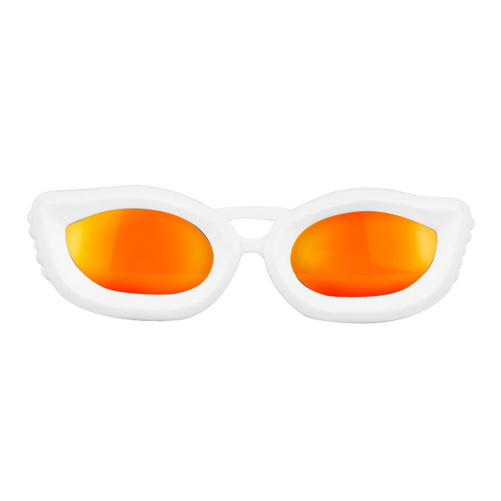 Windproof Pet Sunglasses Suitable for Medium Large-White Red