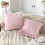 Plush Pillow Protectors Light Pink Easy Caring Washable Fabric 6