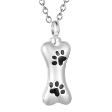 Paw Printings Cremation Urn Bar Jewelry Pet Cremation-silver