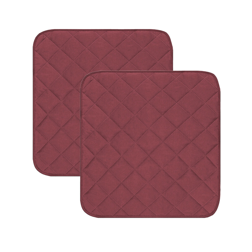 2Pcs Washable Incontinence Chair Absorbent Pad-Burgundy