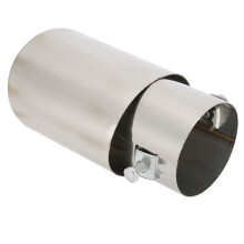 Glänzender Silber Edelstahl-Auspuffblende für 3,8–5,3 cm Rohre