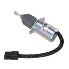 Solenoide de parada de combustible de alta precisión, solenoide de cierre metálico, voltaje compatible 12V, compatibilidad con motores diésel