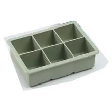 Forma de gelo com tampa para uísque e coquetéis, cubos de gelo de silicone de derretimento lento, molde de silicone flexível e inodoro para