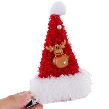 Cartoon Mini Snowman Elk Shape Hairpin Xmas Costume Theme-2