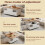 Lift-Top Coffee Table with 4 Drawers & Wheels 4