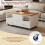 Lift-Top Coffee Table with 4 Drawers & Wheels 5