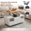 Lift-Top Coffee Table with 4 Drawers & Wheels 8