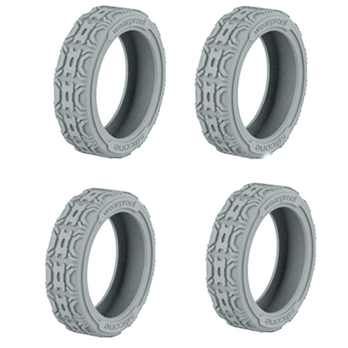 4/8pcs Protect Your Suitcase Wheels from-Light Grey 4 pieces