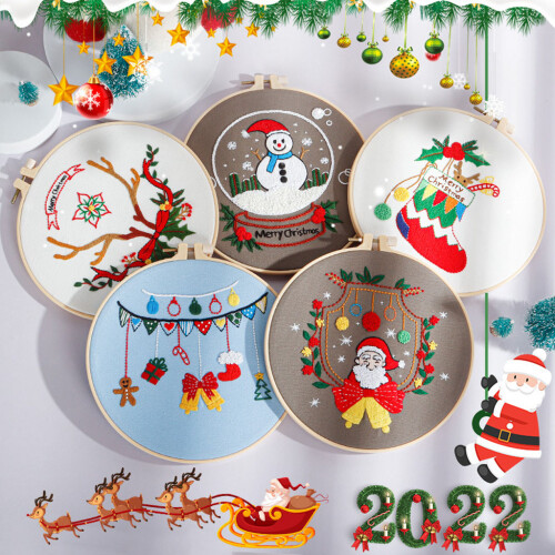 Kit de broderie de noël avec instructions-Cadeau de Noël 2 2