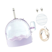 Pet Cage Parrot Cage Camping Carry Bird-Purple with shoulder