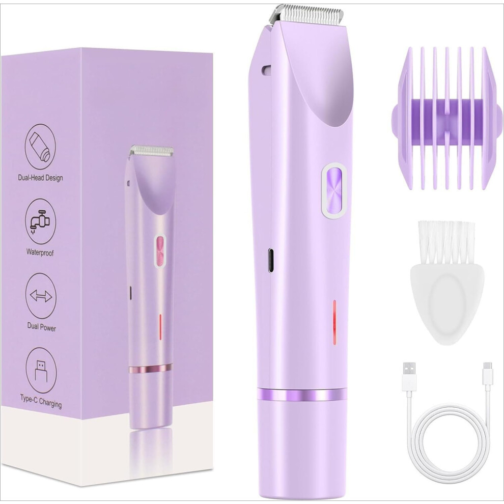 Purple Shaver Women Cordless Rechargeable Electric Shaver For Women Wet And Dry