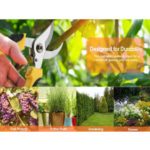 Mehrzweckschere, Gartenschere aus Edelstahl mit ergonomischem Design, Sicherheitsverriegelung und Aufbewahrungstasche, für die tägliche