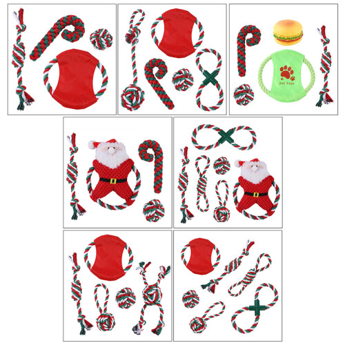 1 Set Seil-Weihnachts-Hundespielzeug,-Stil2 1