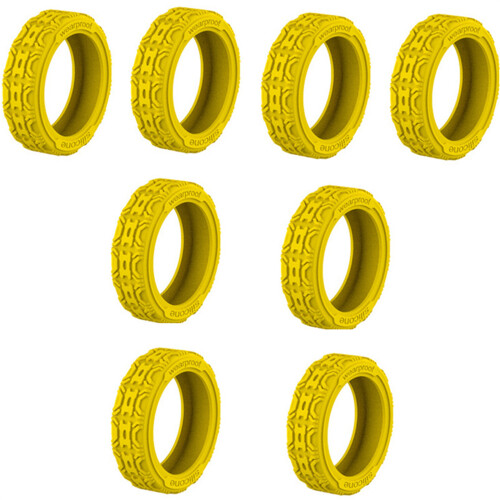 4/8pcs Keep Your Suitcase Wheels Safe with-Yellow 8 pieces
