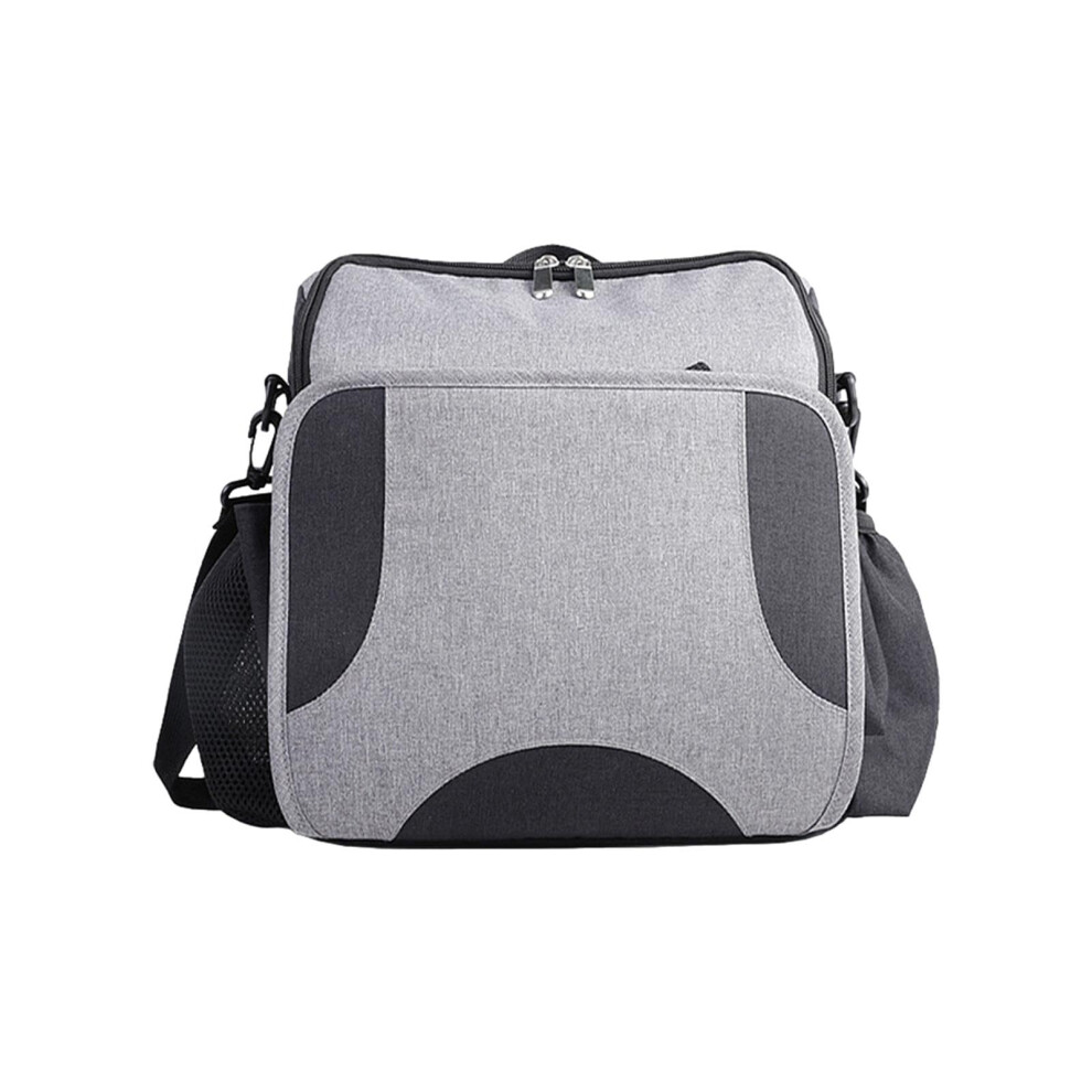 Diaper Bag Chair 2In1 Booster Seat And Diaper Bag Organiser Large Capacity For Baby Clothes Diapers And Toys Gray