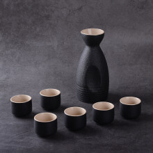 Conjunto versátil para degustação de saquê, jarra de vinho de cerâmica simples e elegante com acabamento tradicional, inodora e resistente ao