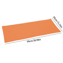 Schnelltrocknendes Mikrofaser-Schwimmtuch 99x39cm in Orange mit Nylon- Tasche