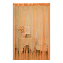 Contemporary Window Net Curtain Tall Density-Orange yellow