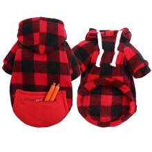 Dog Camping Clothes Checked Theme Clothes for Boy Girl-1 M