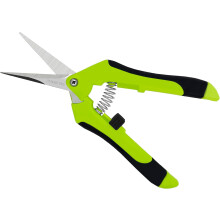 Tesoura de poda com lâminas de aço inoxidável para maior durabilidade do fio e cabos ergonômicos que proporcionam conforto e controle durante uso