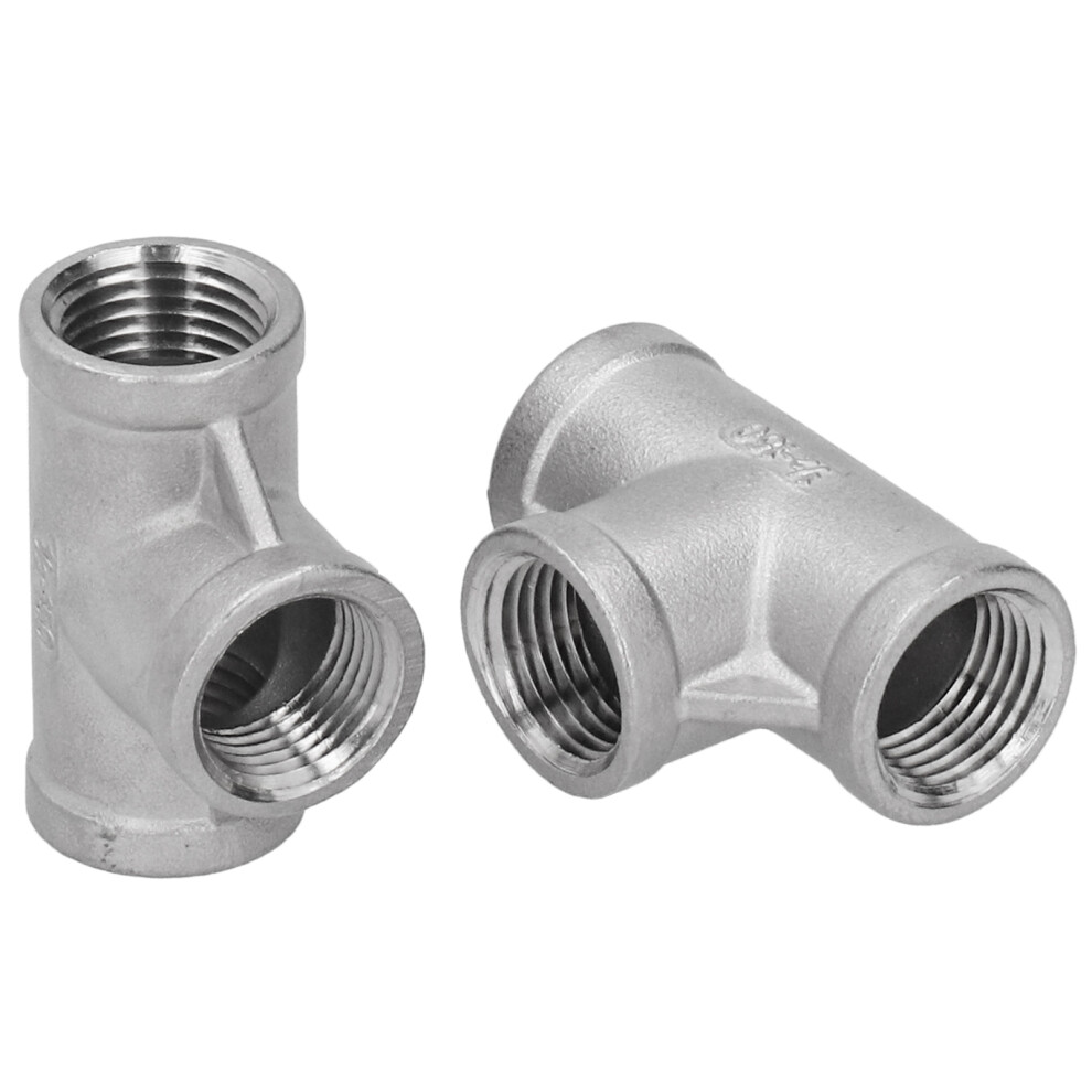 High Strength Industrial Fitting, Stainless Steel 316 Tee Adapter Connector For Precision Plumbing Needs (Pair) 9489125896957