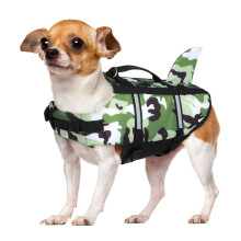 Adjustable Dog Summer Clothes Safety-M green camouflage sha