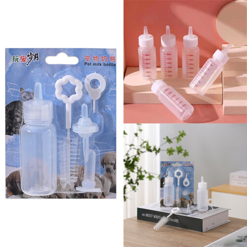 Pet Nursing Bottle Set with Replacement Nipple and Cleaning 1