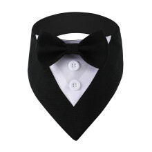 Puppy Collars for Wedding Cat Collar with Bow Tie-Black S