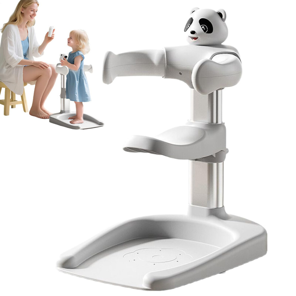 Baby Bath Stand Foldable Adjustable Antislip Shower Stand For 036 Months Toddler With Seats White
