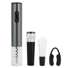 Sleek Electric Wine Opener, Automatic Corkscrew For Quick Wine Bottle Opening, Rechargeable Battery Operated, Stylish Wine Accessories Gift Set For Th