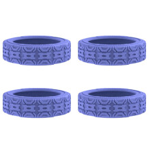 4/8pcs Silicone Wheel Protectors Cover for-Purple 4 pieces