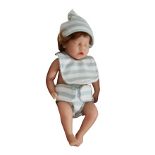 Realisztikus újjászületett baba, 6 hüvelykes/15 cm-es mini szilikon baba átlátszó ujj- és lábujj részletekkel, teljes testet átszelő