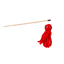 Lovely Cat Stick Toy with Furry Octopus Cat Exercise Indoor-4