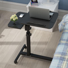 Height Adjustable Mobile Table Overbed Desk with Wheels