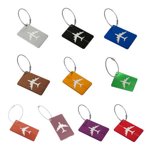 Aluminum Baggage Backpack Tags Suitcase Luggage Tags-Purple 1
