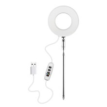 Plant Growing Light Dimmable Brightness, 3/9/12 Hour Timing, Mini Circular LED Lamp For Indoor Plants