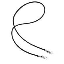 Pu Metal Shoulder Bag Buckle Handle DIY Belt-Black silver hook
