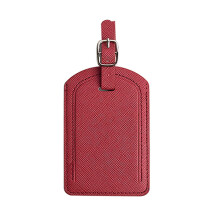 PU Leather Luggage Tags Identification Suitcase Tag for-Red