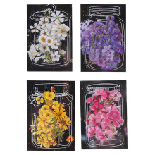 Bastelspaß, 160 transparente Blumenaufkleber zum Personalisieren, Vintage-Naturaufkleber mit selbstklebender Aquarell-Optik