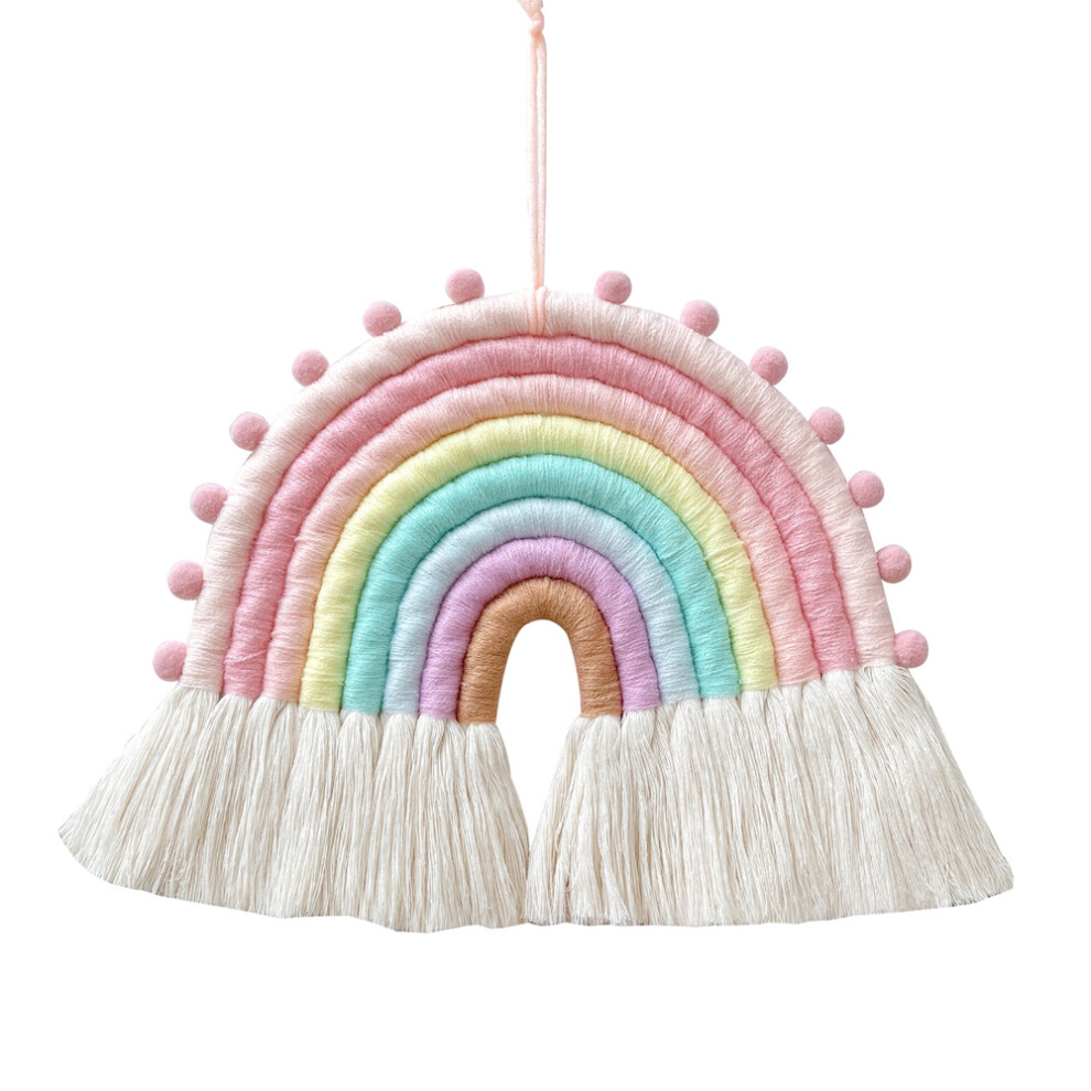 Rainbow Wall Hanging, Boho Decor for Birthday Gifts, Quality Handmade Macrame with Essential Oil Diffuser Option, Vibrant Tassels for Any Space