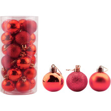 Festive Shatterproof Christmas Ornaments, 3 Special Finishes Shiny Matte Glitter Orange Hanging Decorations, Ideal For Families With Kids Pets, 24 Pie