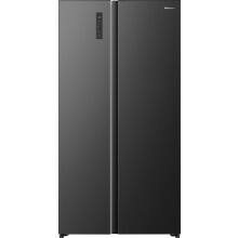 Hisense PureFlat American Fridge Freezer - Black Stainless Steel - D Rated