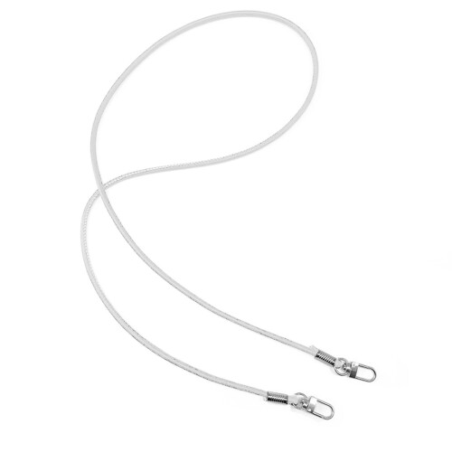 PU Leather Small Crossbody Bags Strap-White silver hook