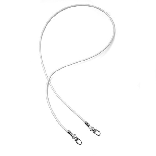 PU Leather Small Crossbody Bags Strap-White silver hook 2