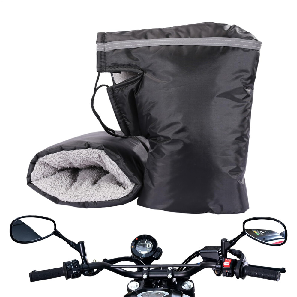 Motorcycle Handlebar Mittens Warm Waterproof Insulated Mitts For Urban Riding Scooters Bikepacking Touring 9067246088095