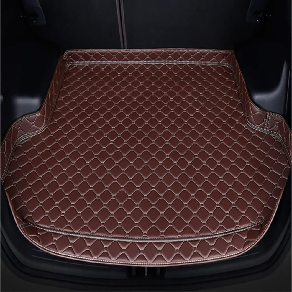 Car Boot Liner Mats For Xc60 20182023, Tailored Leather Rear Trunk Mat, Waterproof Antislip Cargo Liners, Coffee 9339159495490
