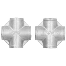 Conector de tubo durável de 4 vias, cruz resistente a altas temperaturas, para soluções versáteis de encanamento, aço inoxidável 304 de grau