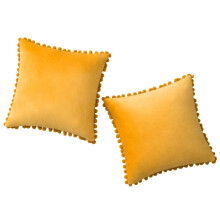 Coussin carré décoratif chic pour intérieurs modernes, housse en velours doux, entretien facile grâce à sa fermeture éclair invisible (45,7 x