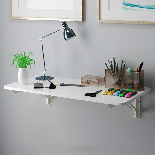 Living And Home Space-saving Floating Wall-Mounted Rectangular Fold-Down Table